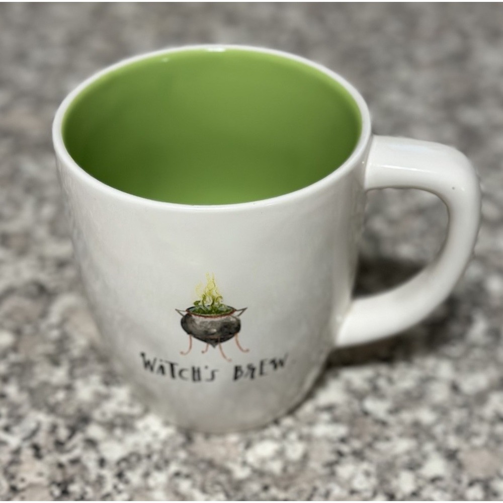 Rae Dunn WITCH'S BREW Halloween Mug, Artisan Collection by Magenta, Lime Green